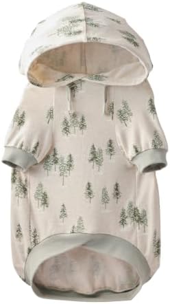 Pet Passion Rocky – The Orginal Lightweight Hooded Tee 100% Organic Cotton Dog Hoodie Pet Coat Sweater for Small, Medium, Large Dogs, Winters Pine, Medium