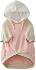 Pet Passion Rocky – The Original Lightweight Hooded Tee 100% Organic Cotton Dog Hoodie Pet Coat Sweater for All Sized Dogs, Pink Color Block, Large (40-60 lbs)