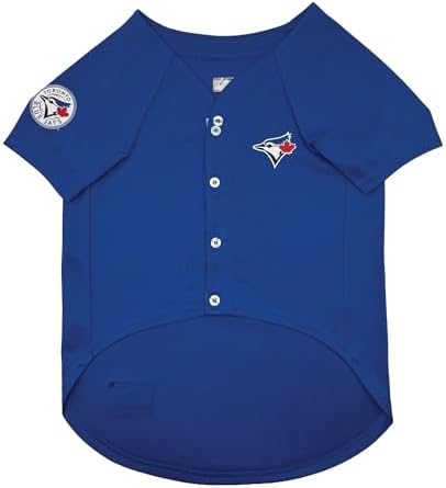 Official MLB Toronto Blue Jays Pet Jersey for Dogs & Cats, Size Large - Stylish Baseball Jersey for Your Furry Fan- Show Off Team Spirit with The Perfect Fan Apparel Gear for Pet, Dog & Cat