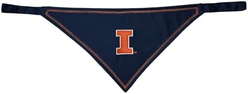 Pets First NCAA Illinois Fighting Illini TIE Bandana, Size Small/Medium. Dog Bandana Scarf Bib for Pet Cat Dog. The Ultimate Game-Day, Party Bandana
