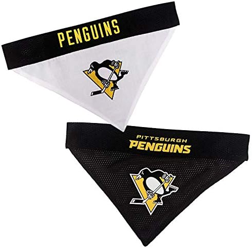 NHL Pittsburgh Penguins Bandana for Dogs & Cats, Large/X-Large. - Cute & Stylish Bandana! The Perfect Hockey Fan Scarf Bandana, Great for Birthdays Or Any Party!