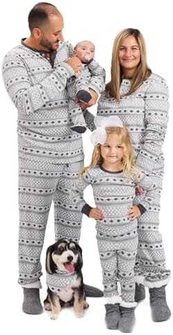 HonestBaby Family Matching Holiday Pajamas 100% Organic Cotton for Men, Women, Kids, Toddlers, Baby Boys, Girls, Unisex, Pets