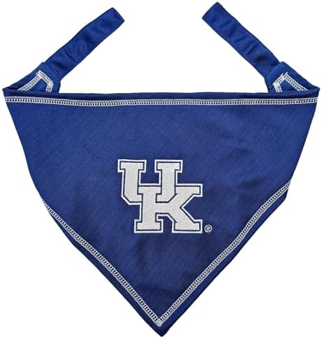 Pets First NCAA Kentucky Wildcats TIE Bandana, Size Small/Large. Dog Bandana Scarf Bib for Pet Cat Dog. The Ultimate Game-Day, Party Bandana