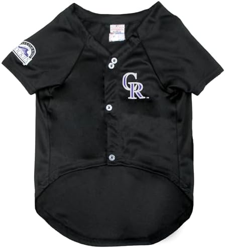 Official MLB Colorado Rockies Pet Jersey for Dogs & Cats, Size X-Large - Stylish Baseball Jersey for Your Furry Fan- Show Off Team Spirit with The Perfect Fan Apparel Gear for Pet, Dog & Cat
