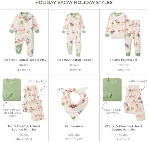 Burt's Bees Baby Matching Family Jammies, Organic Cotton, Holiday Pajamas