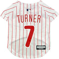 Pets First MLBPA Dog Jersey - Trea Turner #7 Philadelphia Phillies Medium Red Mesh/Satin Pet Jersey