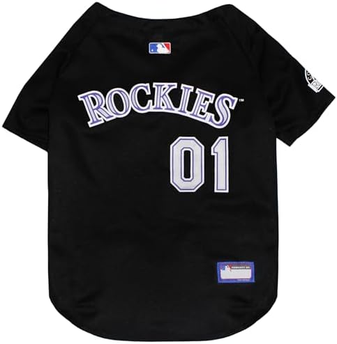 Official MLB Colorado Rockies Pet Jersey for Dogs & Cats, Size Medium - Stylish Baseball Jersey for Your Furry Fan- Show Off Team Spirit with The Perfect Fan Apparel Gear for Pet, Dog & Cat