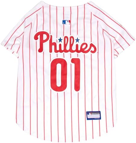 Official MLB Philapelphia Phillies Pet Jersey for Dogs & Cats, Size XX-Large - Stylish Baseball Jersey for Your Furry Fan- Show Off Team Spirit with The Perfect Fan Apparel Gear for Pet, Dog & Cat