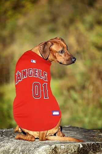 Official MLB Los Angeles Angels Pet Jersey for Dogs & Cats, Size Medium - Stylish Baseball Jersey for Your Furry Fan- Show Off Team Spirit with The Perfect Fan Apparel Gear for Pet, Dog & Cat