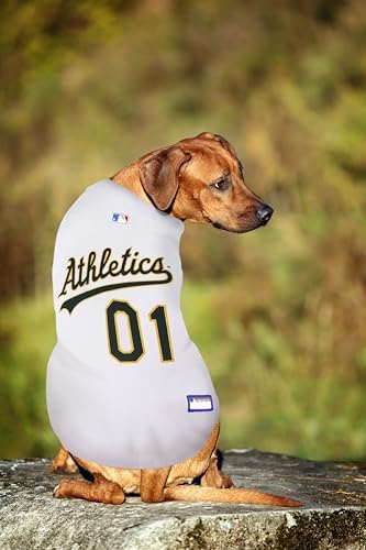 Official MLB Oakland Athletics Pet Jersey for Dogs & Cats, Size XX-Large - Stylish Baseball Jersey for Your Furry Fan- Show Off Team Spirit with The Perfect Fan Apparel Gear for Pet, Dog & Cat