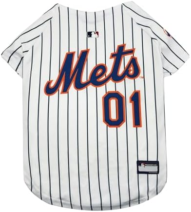 Official MLB New York Mets Pet Jersey for Dogs & Cats, Size Large - Stylish Baseball Jersey for Your Furry Fan- Show Off Team Spirit with The Perfect Fan Apparel Gear for Pet, Dog & Cat
