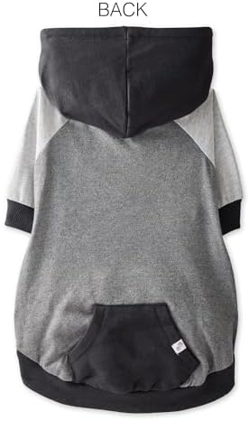 Pet Passion Rocky – The Original Lightweight Hooded Tee 100% Organic Cotton Dog Hoodie Pet Coat Sweater for All Sized Dogs, Black Color Block, Large (40-60 lbs)