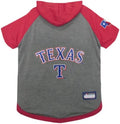 MLB Hoodie Shirt for Dogs & Cats - Texas Rangers Dog Hooded T-Shirt, X-Small. - MLB Team Color Hoody Vest for Baseball Fans