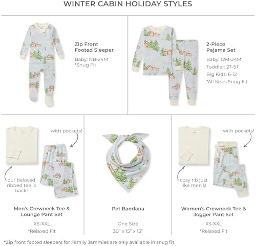 Burt's Bees Baby Matching Family Jammies, Organic Cotton, Holiday Pajamas