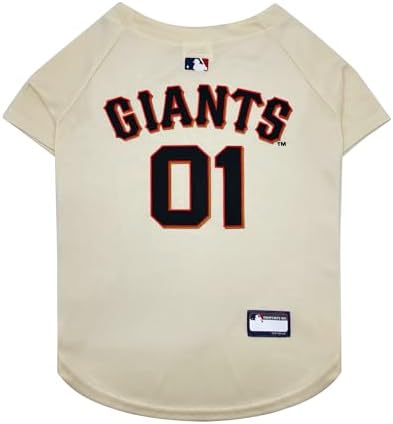 Official MLB San Francisco Giants Pet Jersey for Dogs & Cats, Size Small - Stylish Baseball Jersey for Your Furry Fan- Show Off Team Spirit with The Perfect Fan Apparel Gear for Pet, Dog & Cat