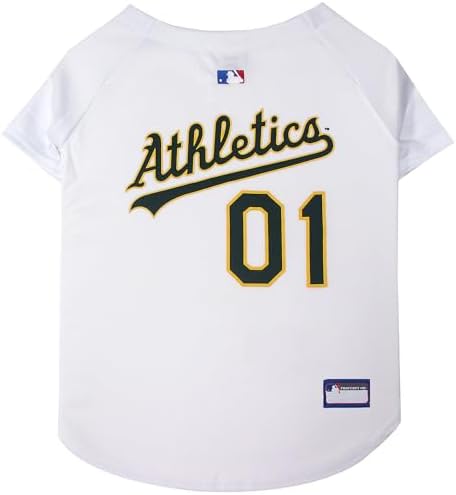 Official MLB Oakland Athletics Pet Jersey for Dogs & Cats, Size XX-Large - Stylish Baseball Jersey for Your Furry Fan- Show Off Team Spirit with The Perfect Fan Apparel Gear for Pet, Dog & Cat