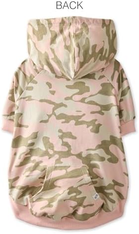 Pet Passion Rocky – The Original Lightweight Hooded Tee 100% Organic Cotton Dog Hoodie Pet Coat Sweater for All Sized Dogs, Original Pink Camo, Medium (20-45 lbs)