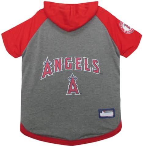 Pets First MLB Hoodie for Dogs & Cats - La Angels Dog Hooded T-Shirt, X-Small. - MLB Team Color Hoody (LAA-4044-XS)