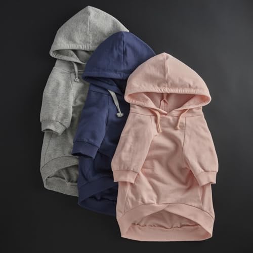 Pet Passion Rocky – The Original Lightweight Hooded Tee 100% Organic Cotton Dog Hoodie Pet Coat Sweater for All Sized Dogs, Original Navy, XX-Large (70-110 lbs)