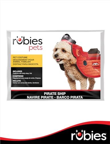 Rubies Pirate Ship Pet Costume for Dogs or Cats, L/XL