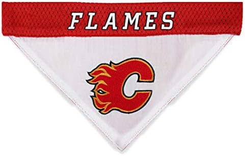 Pets First NHL Calgary Flames Bandana for Dogs & Cats, Large/X-Large. - Cute & Stylish Bandana! The Perfect Hockey Fan Scarf Bandana, Great for Birthdays Or Any Party!