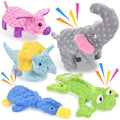 LECHONG No Stuffing Dog Toys for Aggressive Chewers, Squeaky Dog Toys for Large Medium and Small Dogs, Puppy Dog Chew Toys to Keep Them Busy Pack of 5