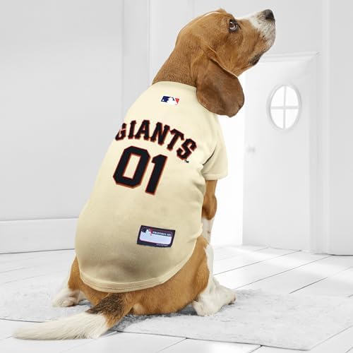 Official MLB San Francisco Giants Pet Jersey for Dogs & Cats, Size Small - Stylish Baseball Jersey for Your Furry Fan- Show Off Team Spirit with The Perfect Fan Apparel Gear for Pet, Dog & Cat