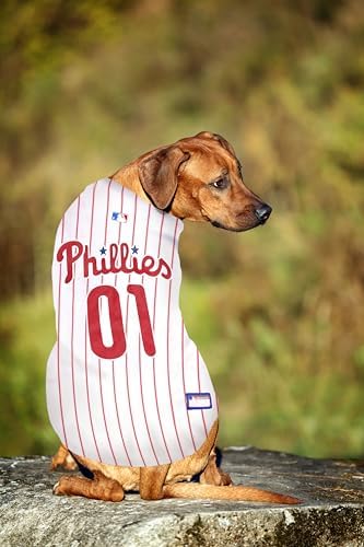 Official MLB Philapelphia Phillies Pet Jersey for Dogs & Cats, Size XX-Large - Stylish Baseball Jersey for Your Furry Fan- Show Off Team Spirit with The Perfect Fan Apparel Gear for Pet, Dog & Cat