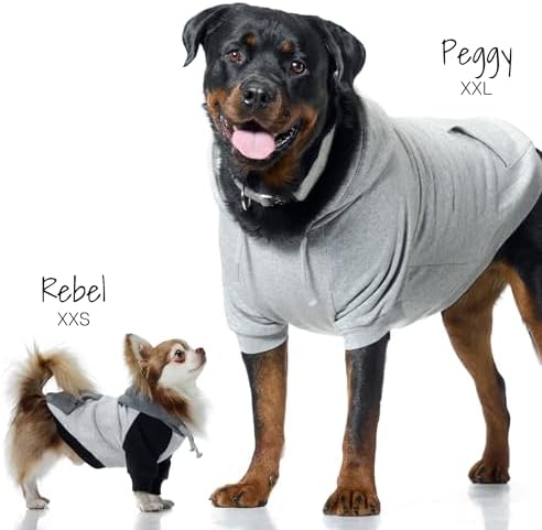 Pet Passion Rocky – The Original Lightweight Hooded Tee 100% Organic Cotton Dog Hoodie Pet Coat Sweater for All Sized Dogs, Original Navy Half Camo, XX-Small (4-7 lbs)