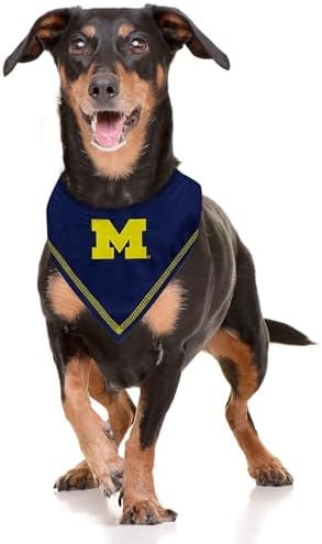 Pets First NCAA Michigan Wolverines Tie Bandana, Large/x-Large. Dog Bandana Scarf Bib for Pet Cat Dog. The Ultimate Game-Day, Party Bandana (MI-3550-L-XL)