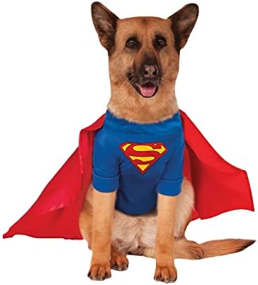 DC Comics Superheroes: Superman Pet Costume for For Dogs or Cats by Rubies, XXL