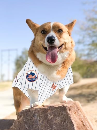 Official MLB New York Mets Pet Jersey for Dogs & Cats, Size Large - Stylish Baseball Jersey for Your Furry Fan- Show Off Team Spirit with The Perfect Fan Apparel Gear for Pet, Dog & Cat