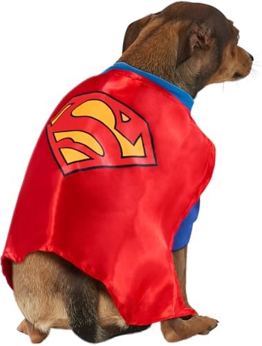 DC Comics Superheroes: Superman Pet Costume for For Dogs or Cats by Rubies, XXL