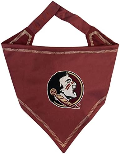 Pets First NCAA Florida State Seminoles Tie Bandana, Large/X-Large. Dog Cat Scarf Bib for Pet. Ultimate Game-Day Party Bandana (FSU-3550-L-XL)