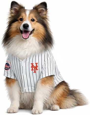 MLB Jersey for Dogs & Cats - Baseball New York Mets Pet Jersey, Medium.