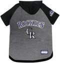Pets First MLB Hoodie for Dogs & Cats - Colorado Rockies Dog Hooded T-Shirt, Medium. - MLB Team Color Hoody (ROC-4044-MD)