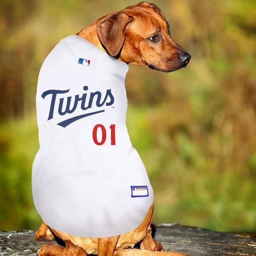 Official MLB Minnesota Twins Pet Jersey for Dogs & Cats, Size X-Large - Stylish Baseball Jersey for Your Furry Fan- Show Off Team Spirit with The Perfect Fan Apparel Gear for Pet, Dog & Cat