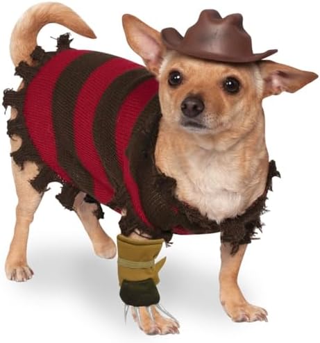 Rubies at Party City A Nightmare on Elm Street: Freddy Krueger Pet Costume for Dogs or Cats, Large