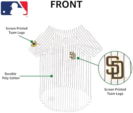 Official MLB San Diego Padres Pet Jersey for Dogs & Cats, Size X-Large - Stylish Baseball Jersey for Your Furry Fan- Show Off Team Spirit with The Perfect Fan Apparel Gear for Pet, Dog & Cat