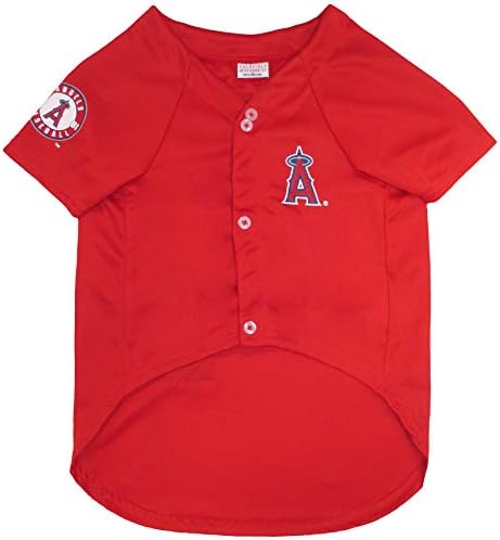 Official MLB Los Angeles Angels Pet Jersey for Dogs & Cats, Size Medium - Stylish Baseball Jersey for Your Furry Fan- Show Off Team Spirit with The Perfect Fan Apparel Gear for Pet, Dog & Cat