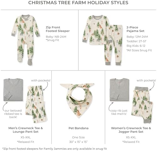 Burt's Bees Baby Matching Family Jammies, Organic Cotton, Holiday Pajamas