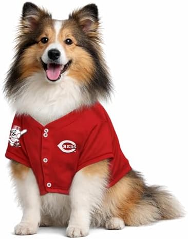 Official MLB Cincinnati Reds Pet Jersey for Dogs & Cats, Size XX-Large - Stylish Baseball Jersey for Your Furry Fan- Show Off Team Spirit with The Perfect Fan Apparel Gear for Pet, Dog & Cat