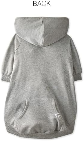 Pet Passion Rocky – The Original Lightweight Hooded Tee 100% Organic Cotton Dog Hoodie Pet Coat Sweater for All Sized Dogs, Original Heather Gray, Large (40-60 lbs)
