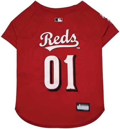 Official MLB Cincinnati Reds Pet Jersey for Dogs & Cats, Size XX-Large - Stylish Baseball Jersey for Your Furry Fan- Show Off Team Spirit with The Perfect Fan Apparel Gear for Pet, Dog & Cat