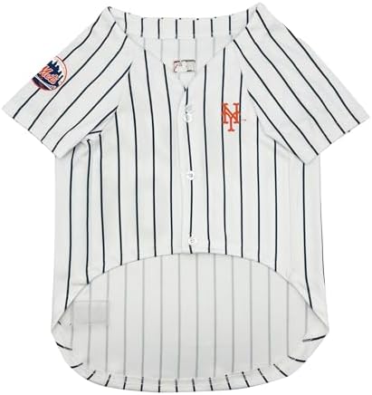 Official MLB New York Mets Pet Jersey for Dogs & Cats, Size Large - Stylish Baseball Jersey for Your Furry Fan- Show Off Team Spirit with The Perfect Fan Apparel Gear for Pet, Dog & Cat