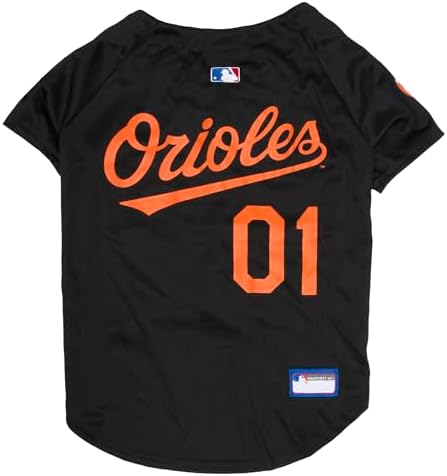 Official MLB Baltimore Orioles Pet Jersey for Dogs & Cats, Size X-Small - Stylish Baseball Jersey for Your Furry Fan- Show Off Team Spirit with The Perfect Fan Apparel Gear for Pet, Dog & Cat