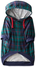 Pet Passion Rocky – The Original Lightweight Hooded Tee 100% Organic Cotton Dog Hoodie Pet Coat Sweater for All Sized Dogs, Black Watch Plaid, XX-Small (4-7 lbs)