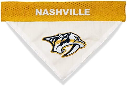 NHL NASHVILLE PREDATORS BANDANA for DOGS & CATS, Large/X-Large. - Cute & Stylish Bandana! The Perfect HOCKEY FAN Scarf Bandana, great for Birthdays or any Party!