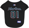 Official MLB Miami Marlins Pet Jersey for Dogs & Cats, Size X-Large - Stylish Baseball Jersey for Your Furry Fan- Show Off Team Spirit with The Perfect Fan Apparel Gear for Pet, Dog & Cat