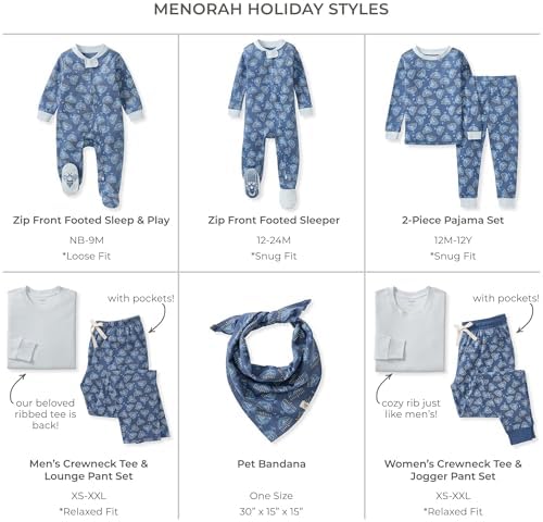 Burt's Bees Baby Matching Family Jammies, Organic Cotton, Holiday Pajamas